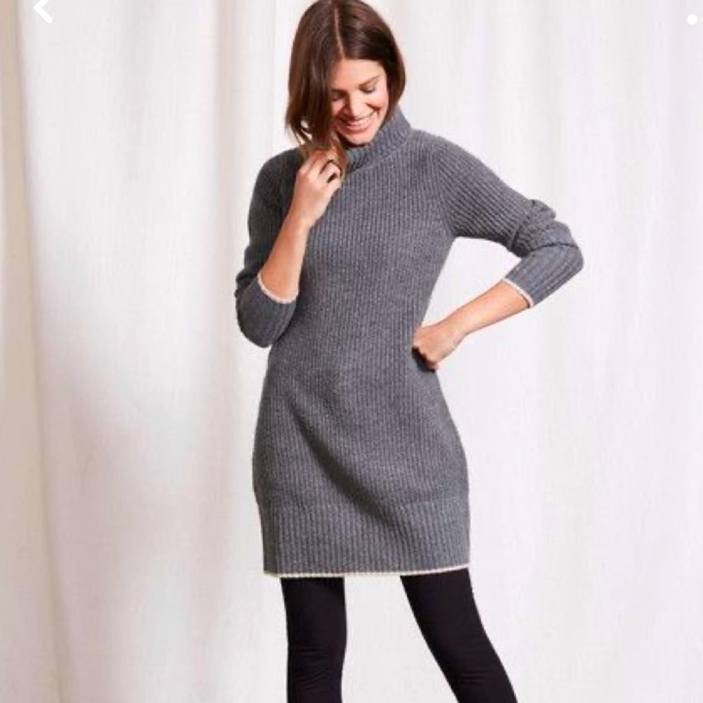 Wool Alpaca Blend Cowl neck sweater dress
